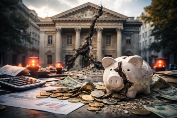 Törött malacpersely, banki környezet, pénzügyi válság jelei