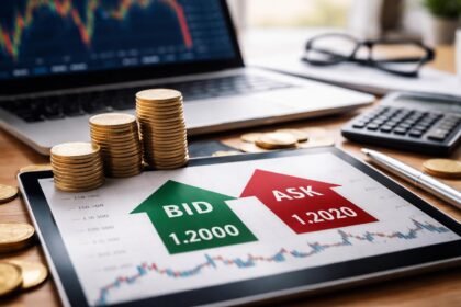 Diagram a vételi és eladási árfolyam különbségéről és pénzügyi tranzakciókról