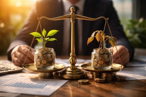 Befektetések ellentmondásainak ábrázolása: növekvő és hanyatló növények