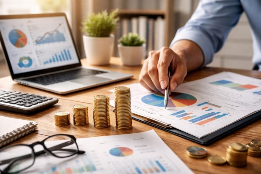 Befektetési eszközallokáció elemzése pénzügyi grafikonokkal