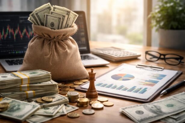 Pénzügyi portfólió pénz és statisztikai elemzések felett.