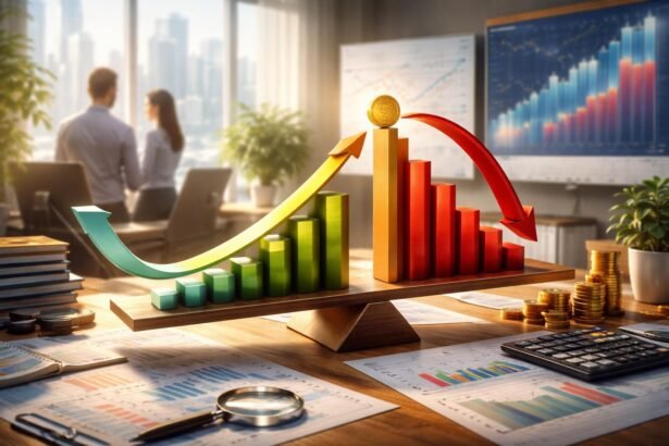 Gazdasági ciklusok: fellendülés és recesszió grafikai ábrázolása