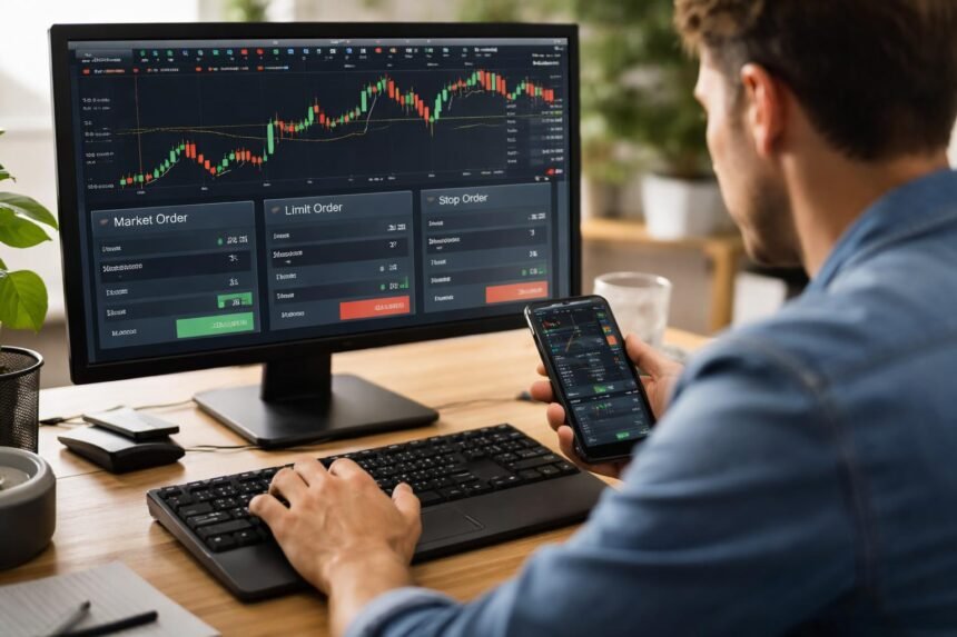 Tőzsdei kereskedés piaci, limit és stop megbízásokkal
