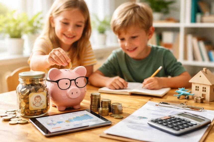 Gyerekek takarékoskodnak: Érmék, malacpersely és pénzügyi tervezés