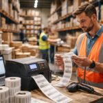 Logisztikai etikett címke készítése raktárban