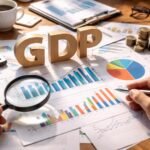 GDP gazdasági mutató grafikák, számológép és jegyzetek